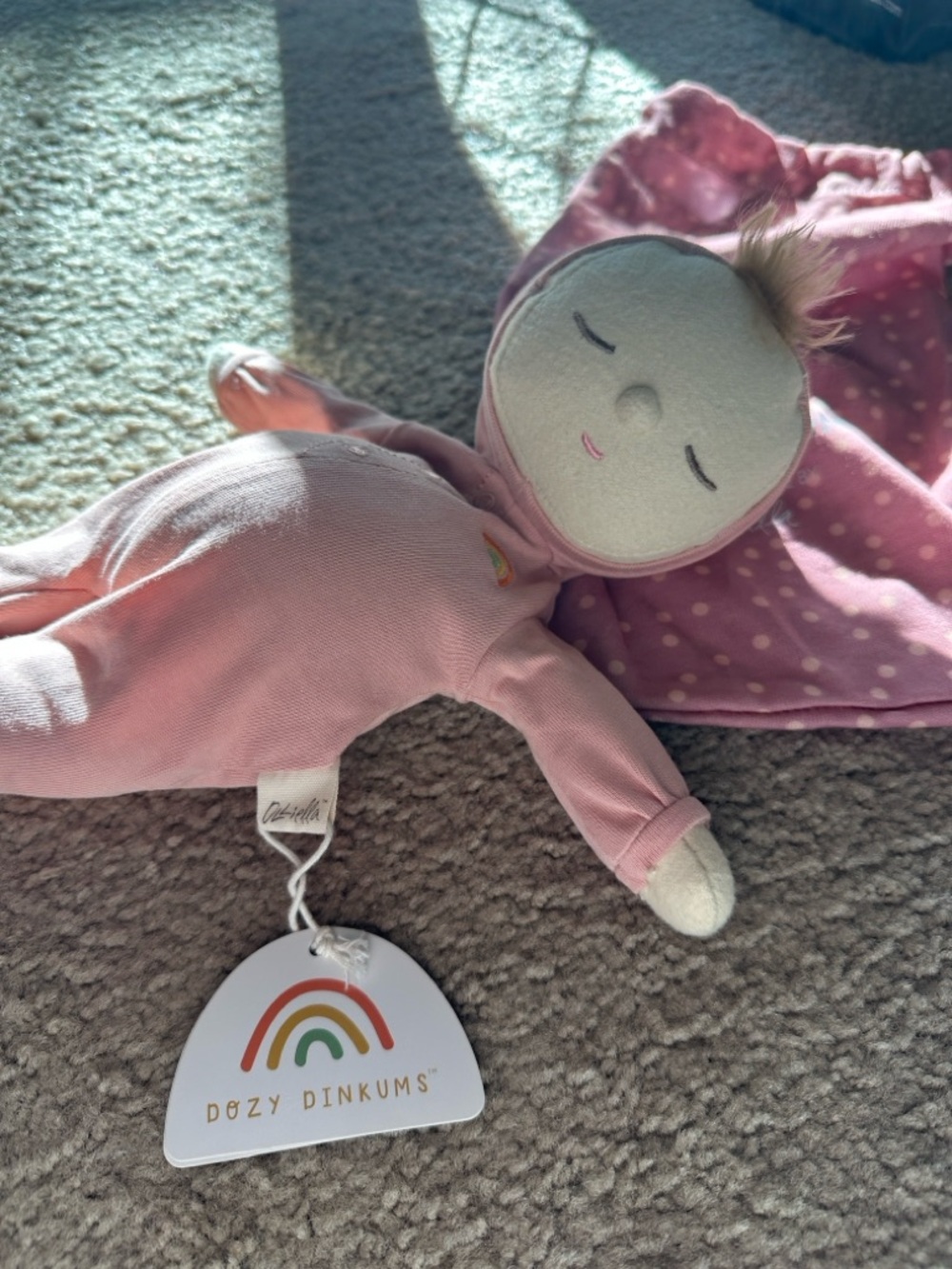 Dozy Dinkums Pink Sleepy Doll Plush by - Picture 5 of 6